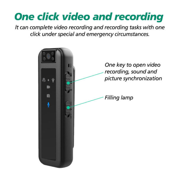 Sekuai 1080P Ultra-Clear Body Mini Clip Camera Capture Motion Video Every Detail, Anytime, Anywhere Crystal Clear Video Recording Police Body DVR IR Night Vision Capability - Image 7
