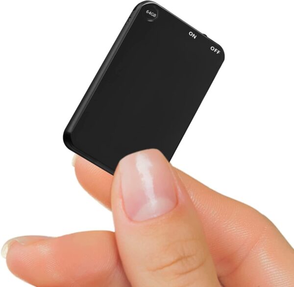 SekyuritiBijon 64GB Inbuilt Memory Slimmest Mini Digital Voice Activated Audio Recorder with 750 Hours Recording Capacity and 30 Hours Battery Time After Single Charge, Metal Case, Voice Recording