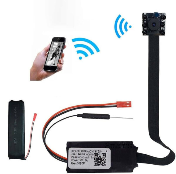 DIY Strip Module Night Vision 1080p Ultra HD Audio Video Recording Wireless Hidden 4K WiFi Network IP Camera, Wide Angle Surveillance for Home